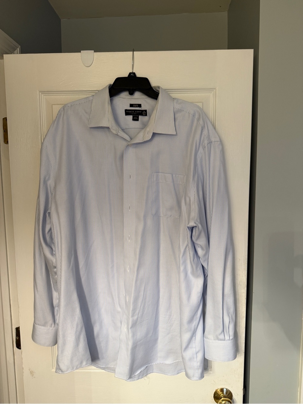 Pronto Uomo Light Blue Pinstripe Dress Shirt